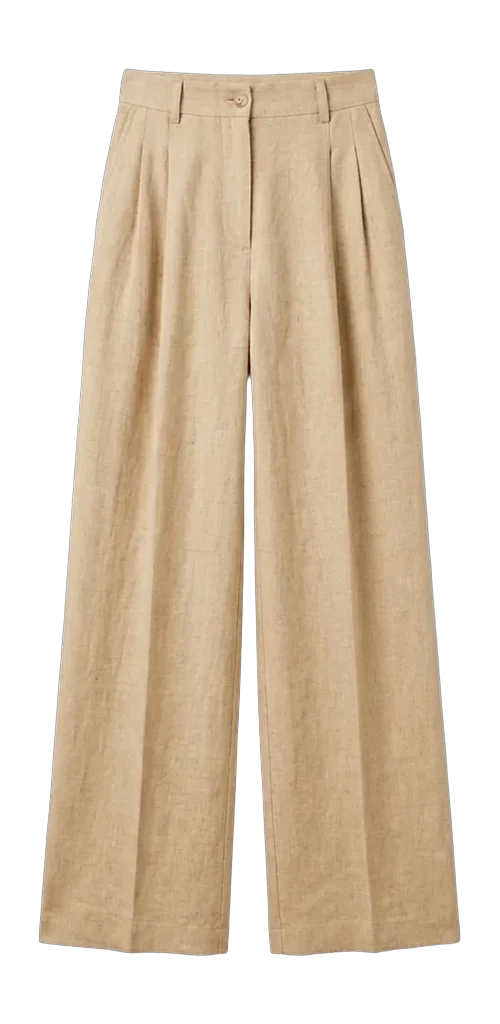 Pleated Tapered in Zandbeige, fotorealistische productweergave